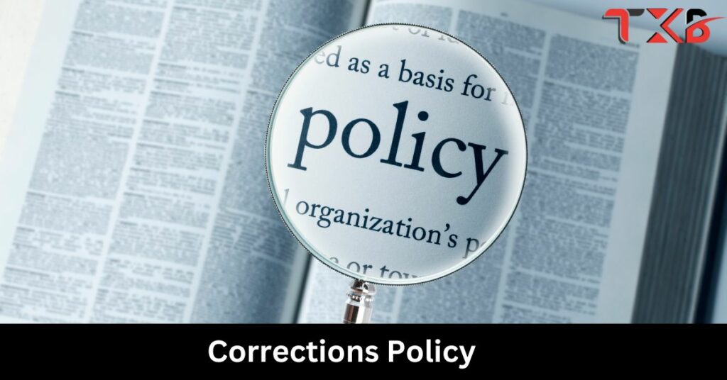 Corrections Policy