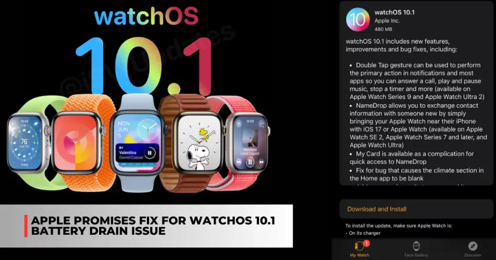 Apple promises fix for watchOS 10.1 battery drain issue