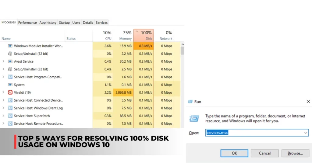 Top 5 Ways for Resolving 100% Disk Usage on Windows 10