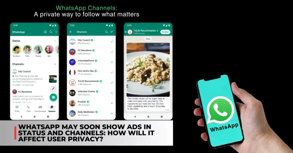 WhatsApp may soon show ads in status and channels