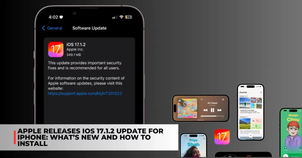 Apple releases iOS 17.1.2 update